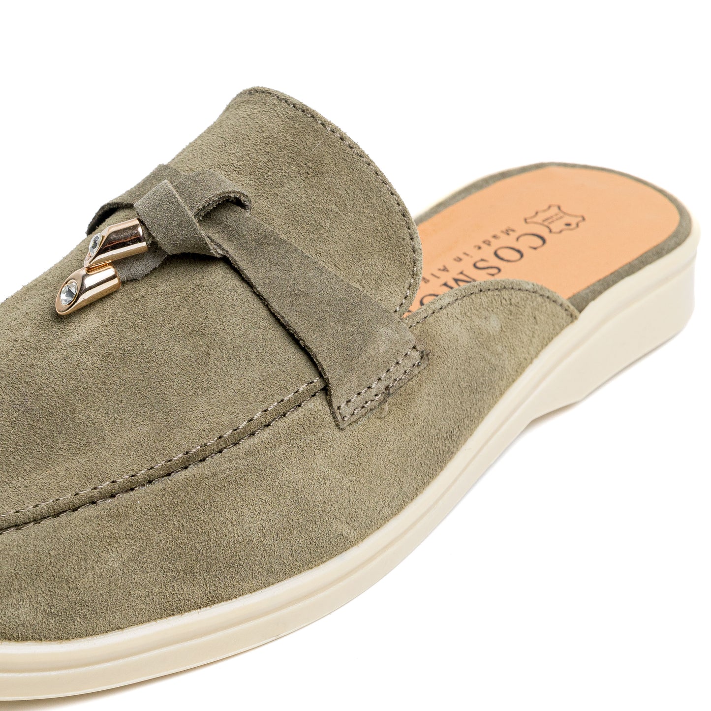 Estiva Vert Olive Cuir Véritable