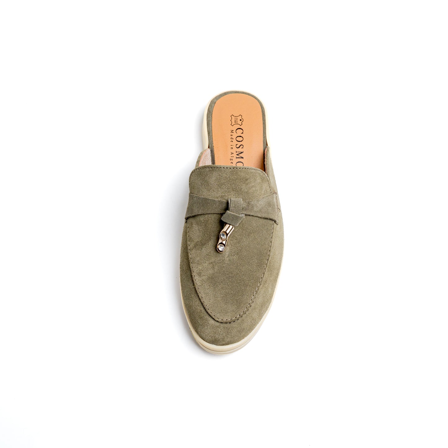 Estiva Vert Olive Cuir Véritable