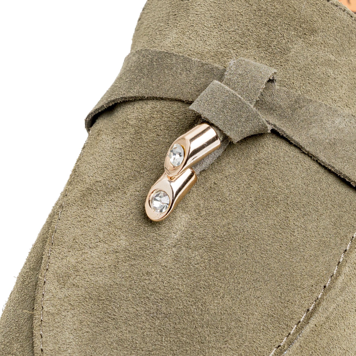 Estiva Vert Olive Cuir Véritable