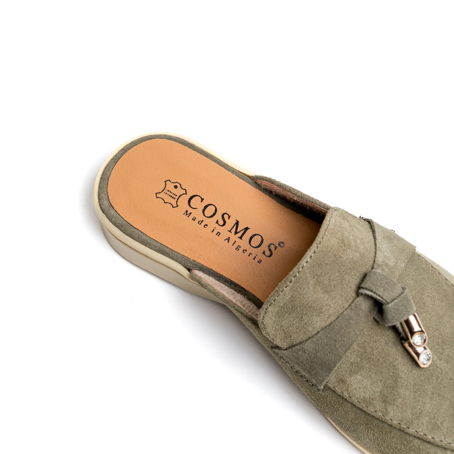 Estiva Vert Olive Cuir Véritable