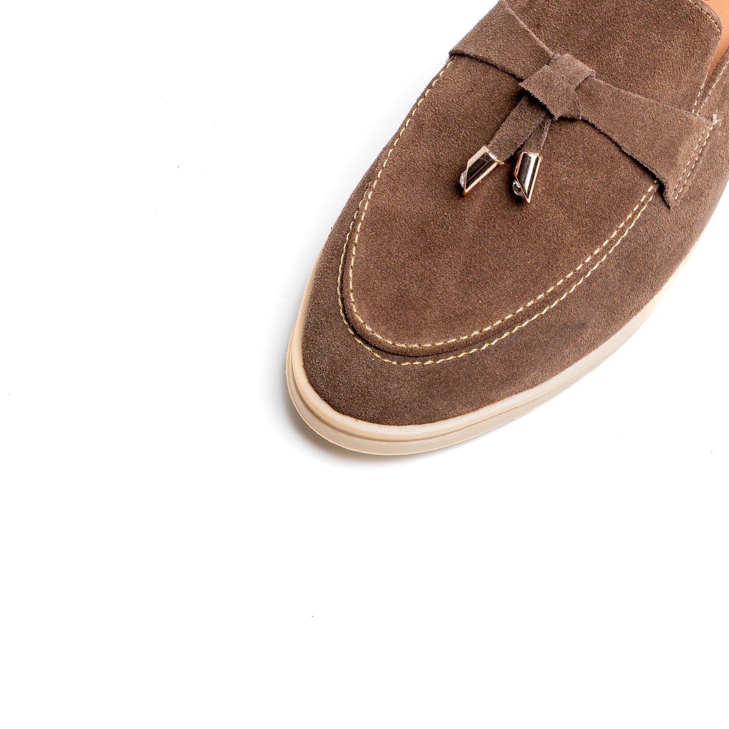 Estiva Marron Nubuck Cuir Véritable