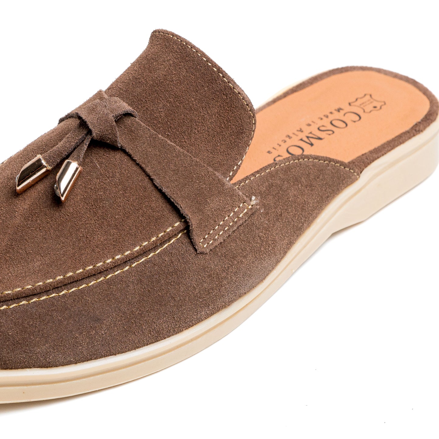 Estiva Marron Nubuck Cuir Véritable