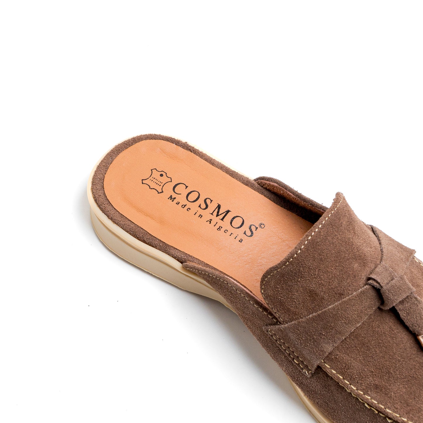 Estiva Marron Nubuck Cuir Véritable