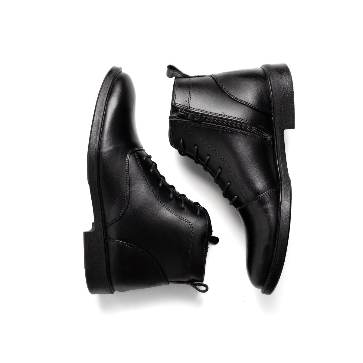 Boots Derby Noir | Le cuir brut pour ceux qui marchent dans la boue avec classe | - Cosmos - Algerie