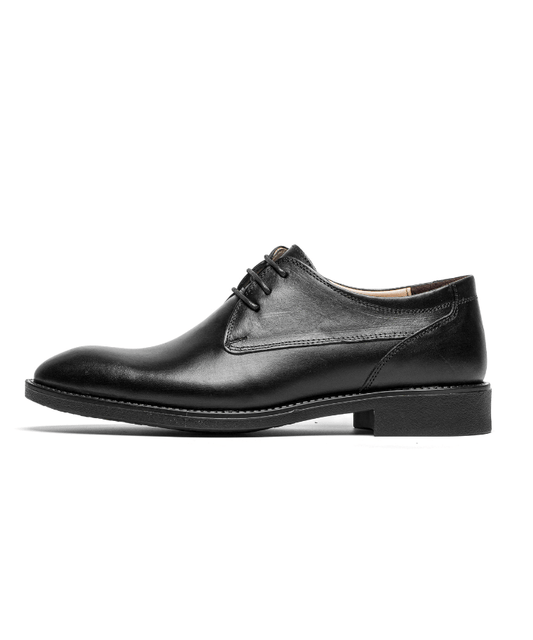 Derby Noir en Cuir Véritable