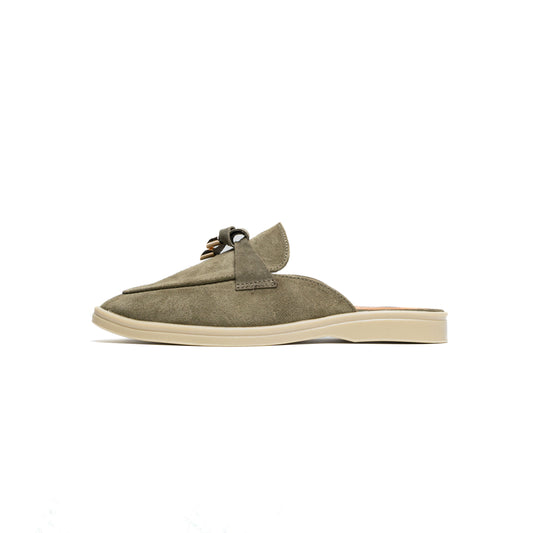 Estiva Vert Olive Cuir Véritable