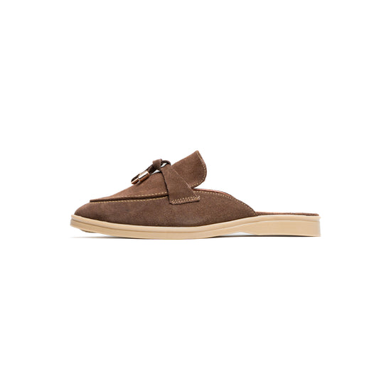 Estiva Marron Nubuck Cuir Véritable