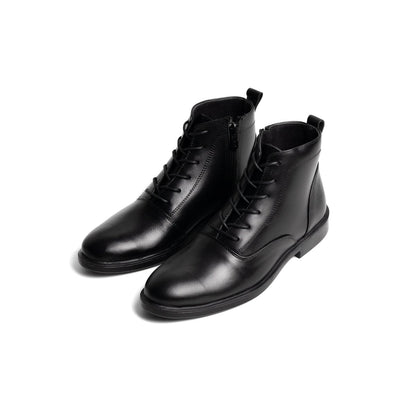 Boots Derby Noir | Le cuir brut pour ceux qui marchent dans la boue avec classe | - Cosmos - Algerie