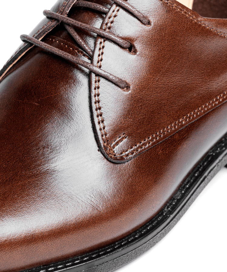 Image of Derby Marron en Cuir Véritable - Cosmos - Algerie