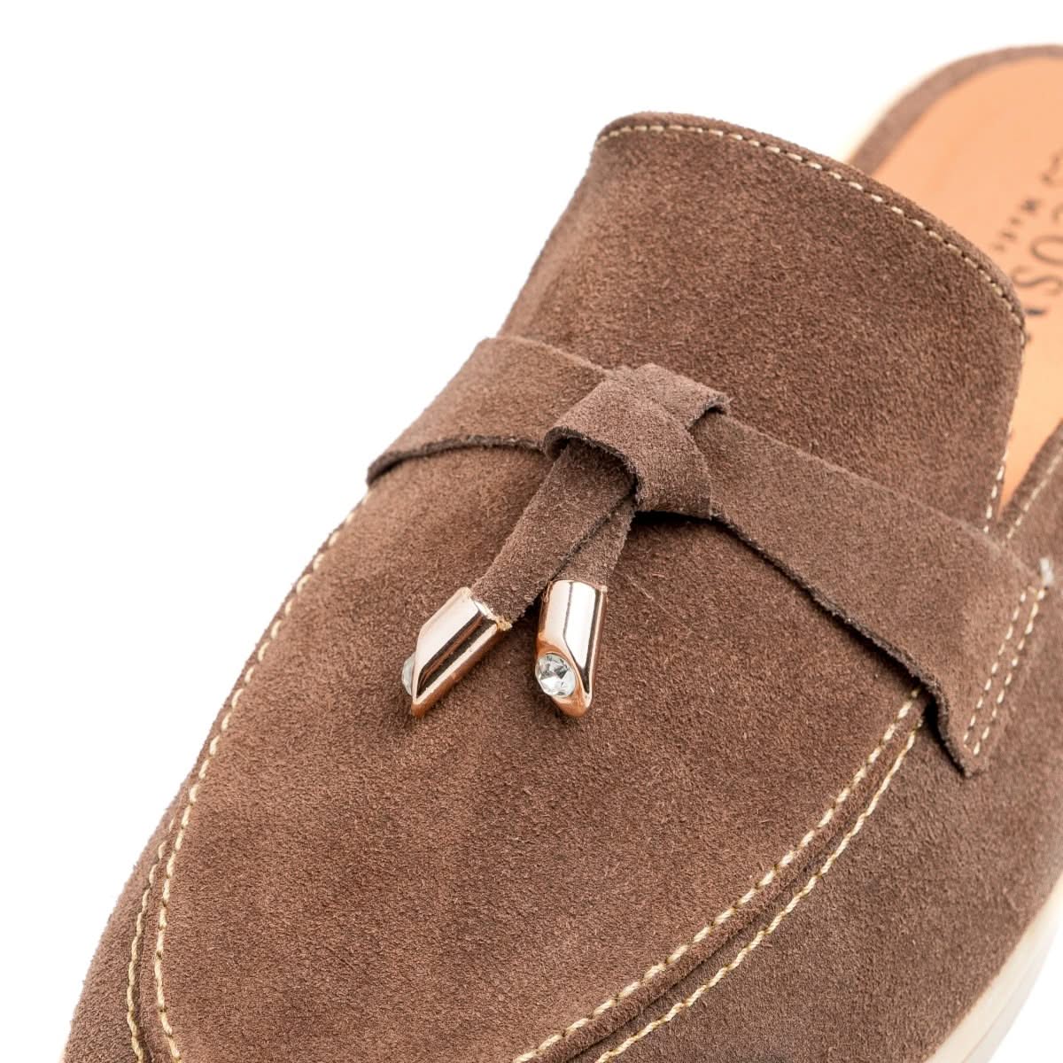 Image of Estiva Marron Nubuck Cuir Véritable - Cosmos - Algerie