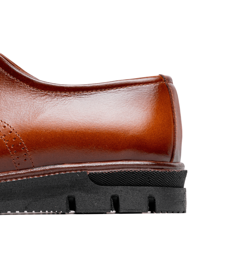 Richelieu Fleuri Marron – Cuir - Cosmos - Algerie