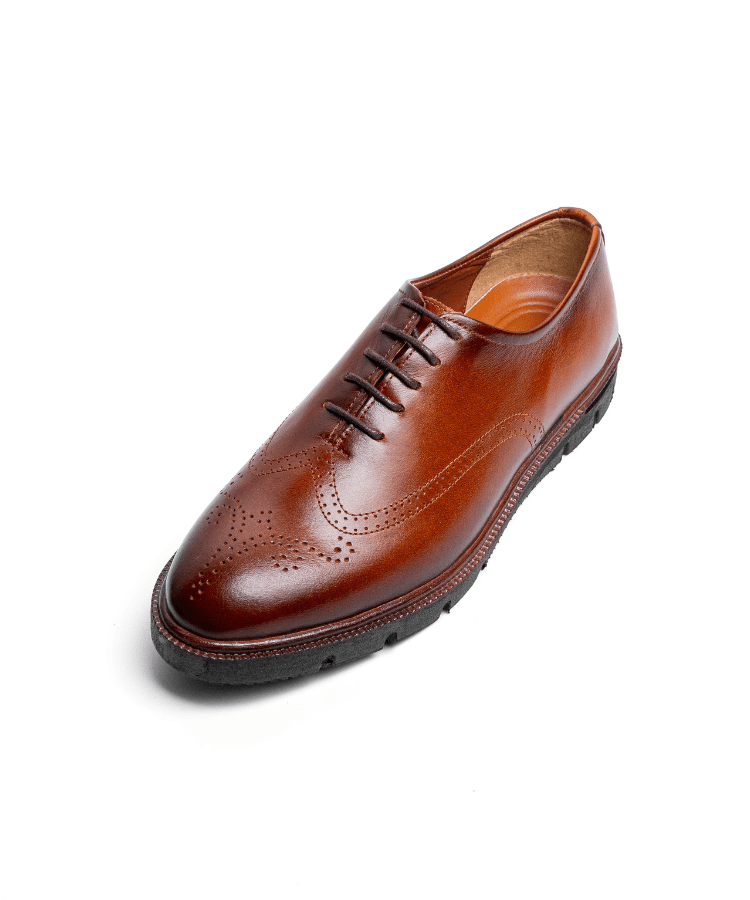 Richelieu Fleuri Marron – Cuir - Cosmos - Algerie