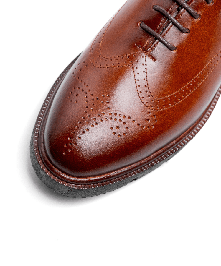 Richelieu Fleuri Marron – Cuir - Cosmos - Algerie