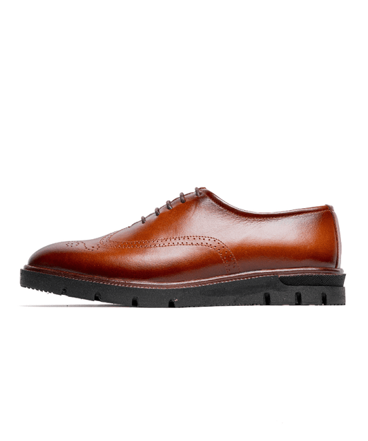 Richelieu Fleuri Marron – Cuir - Cosmos - Algerie
