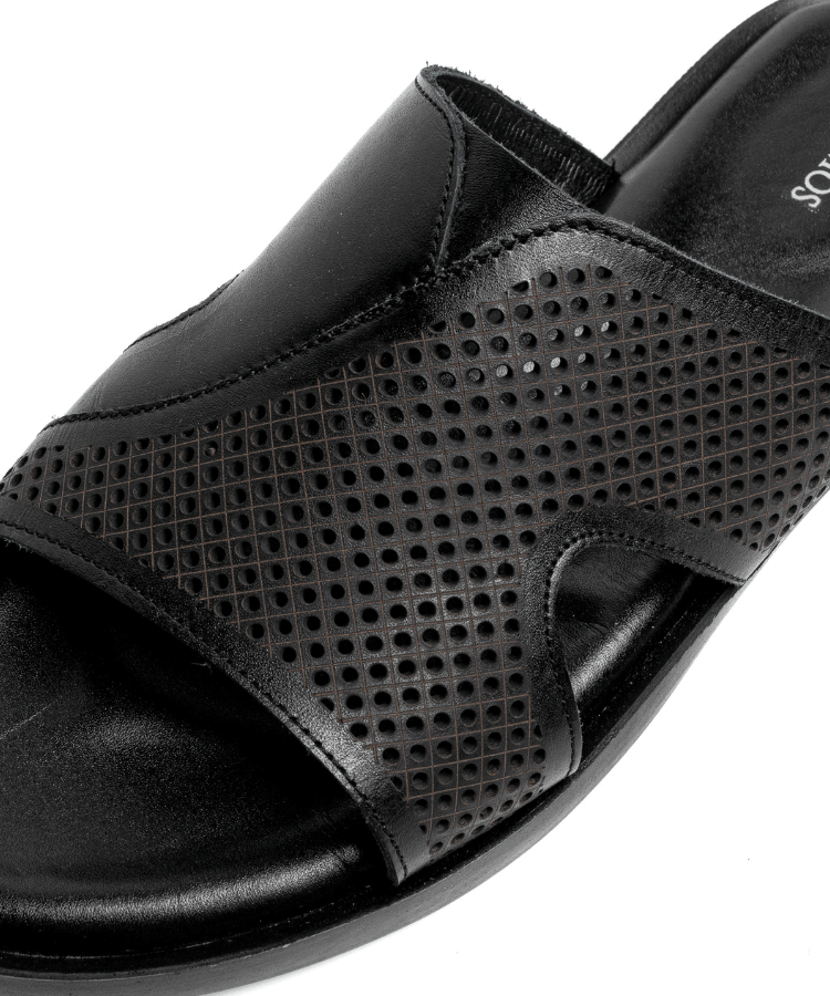 Sandale Moro Noir (Cuir Véritable) - Cosmos - Algerie