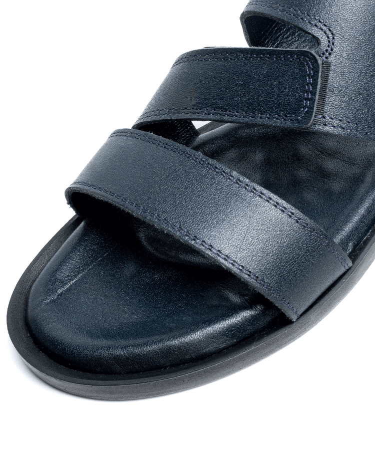 Image of Sandale Solo Bleu (Cuir Véritable) - Cosmos - Algerie