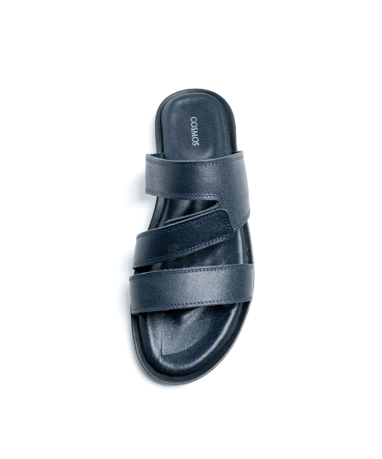 Image of Sandale Solo Bleu (Cuir Véritable) - Cosmos - Algerie