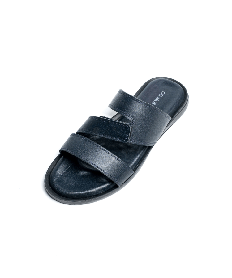 Image of Sandale Solo Bleu (Cuir Véritable) - Cosmos - Algerie